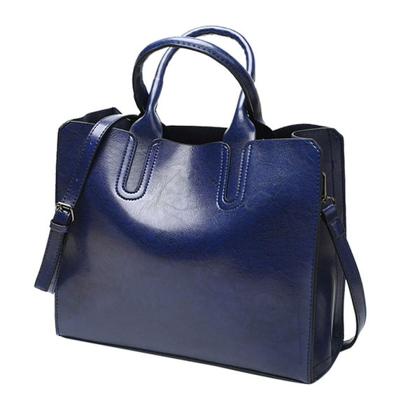 NOKIO Stylish Leather Tote Bags For Women, Female One-Shoulder Tote Bag, Female One-Shoulder Woven Bag Ladies Shoulder Bag Fashion Solid Color Vintage Zipper Large Capacity Shoulder Handbag