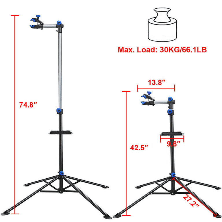 Free Shipping Easyfashion Folding Adjustable Bike Repair Work Stand Black Walmart