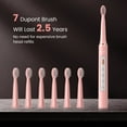 thumbnail image 6 of Sejoy Rechargeable Toothbrush Electric with 7 Tooth Heads,for Adults and Kids,Power Sonic Tooth Brush Soft Cleaning,3 Modes ,Smart Timer for Home Travel,Gift,Pink, 6 of 12