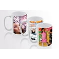 thumbnail image 4 of Big Mug White Ceramic 15 ounces ( 12,7 x 10,6 cm ) Dye Heat Transfer Coated Glossy Sublimation Coffee set 4 Pieces Diswashable Microwave Safe, 4 of 7