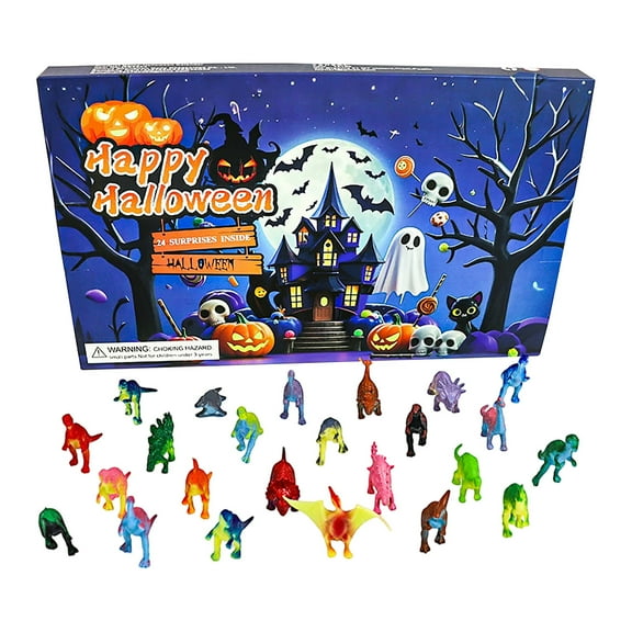 Advent Calendar With 24 Non-Repeating 3D Figures, Dino Style Collectible Toys For Kids, Countdown Calendar To Unbox Daily Surprises Before , 3D Blind Box