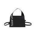 thumbnail image 1 of Bolso bandolera para mujer Moda con estampado de letras Bolsos para mujer Satchel para mujer (Negro), 1 of 2
