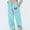 Light Blue, variant on Runfenguu Y2K Pants, Baggy Pants Women Women'S Elastic Lace-Up Casual Solid Color High-Waisted Wide-Leg Yoga Pants