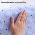 thumbnail image 3 of Hiroekza Non Slip Shower Mat Fan Shaped 54x54cm Massage Texture Waterproof Bathroom Tub Security for Small-sized Apartment Hotel Light Blue, 3 of 6