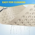 thumbnail image 4 of OTHWAY Large Shower Mat 34x23, TPE Non Slip Shower Mat, Inside Shower Mat with Drain Holes Suction Cups, Walk in Shower Mat for Shower Stall, Anti-Slip for Elderly Kids (Beige), 4 of 8