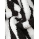 thumbnail image 5 of Bata de baño para mujeres INSPIRE CHIC de felpa suave, de manga larga, con cinturón, de longitud completa, a rayas, peluda y con bolsillos, para spa y ducha, color negro, 5 of 5