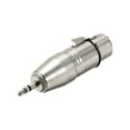 thumbnail image 3 of Uxcell 2.76'' x 0.83'' XLR to 0.14'' Microphone Plug In Audio Connector Mic Plug Zinc Alloy Silver Tone 1pcs, 3 of 4