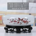 thumbnail image 6 of Meggemo Ceramic Flower Pot with Plastic Tray Round Ceramic Plant Pot with Drainage Hole and Plastic Base Tray for Indoor Outdoor Potted Plants Flowers Herbs Succulents, 6 of 7