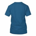 thumbnail image 6 of TKKCS Mens Short Sleeve T-Shirt with Print Pocket- Summer Casual Pullover Breathable Lightweight Crew Neck Tees Blue Size M, 6 of 7