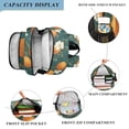 thumbnail image 3 of FORMRS Unisex School Backpack 17" Student Travel Bag with Laptop Compartment, Retro Floral Orange, 3 of 7