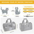 thumbnail image 2 of Collapsible Soft Sided Pet Carrier for Small Dogs & Cats - Airline Approved, TSA, Grey, 2 of 5