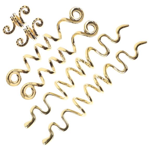 unbranded 6Pcs Braid Hair Accessories Dreadlock Hair Spiral Coil Hair Cuffs for Women and Girls