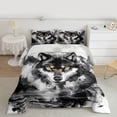 thumbnail image 2 of Castle Fairy Safari Wolf Twin Comforter Sets,Watercolor Animal Bedding Set, 2 of 8