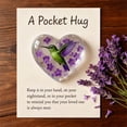 thumbnail image 4 of Pocket Hug Heart Shaped Memorial With Comfort Card Condolence Keepsake For Remembrance Encouragement For And Loved Ones Valentine's Day Carnival Home Desktop Ornament Decor Purple One Size, 4 of 4