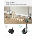 thumbnail image 5 of 300lb Clothing Rack Heavy Duty Clothes Rack on Wheels Garment Rack Rolling Coat Rack for Bedroom Living Room Silver, 5 of 9