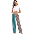 thumbnail image 6 of FREEAMG Women Pajama Pants Lounge Pants Long Stretch Comfy Sleepwear Gradient Stripe, 6 of 7
