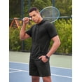 thumbnail image 2 of COOFANDY Men's Short Sleeve Hoodie and Shorts Sets 2 Piece Summer Outfits Tracksuit Hooded Jogging Suits Set, 2 of 6