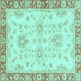 thumbnail image 1 of Ahgly Company Indoor Square Oriental Light Blue Traditional Area Rugs, 5' Square, 1 of 4