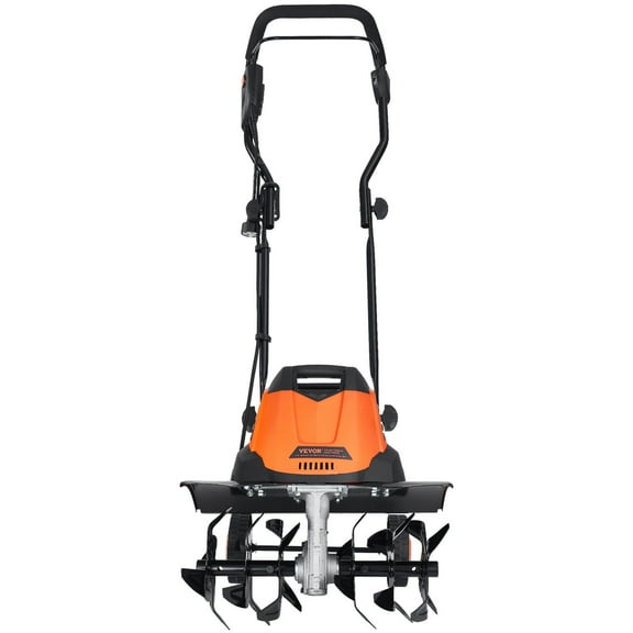 12 Amp Electric Tiller/Cultivator, 18" Tilling Width & 3.94" Tilling Depth, Steel Manganese Tines, Corded Rototiller for Garden Lawn Soil Digging and Cultivation