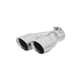thumbnail image 2 of Flowmaster Exhaust Tail Pipe Tip 15389 2-1/2 Inch Inlet; 3 Inch Dual Outlet; Polished Stainless Steel; Round; Angled Cut; Straight Edge, 2 of 3
