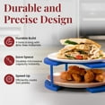 thumbnail image 4 of DoubleWave Mini Microwave Plate Stacker For Small Microwaves | BPA-Free Microwave Cool Plate And Spillover Caddy Stacker | Faster Reheating | Sturdy & Lightweight (Blue), 4 of 9