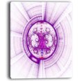 thumbnail image 2 of Glowing Bright Purple Fractal Flower - Abstract Wall Art Canvas, 2 of 3