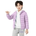 thumbnail image 2 of XEGLSBU Boys Winter Coat Size 10/12 Kids Coat Winter Jacket Girls Boys Hooded Soild Toddler Outwear Windproof Warm Girls Coat Jacket Purple Size 9-10 Years, 2 of 5