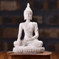 thumbnail image 3 of Estatua de Buda de Tailandia, escultura de Buda hindú, estatuilla de Fengshui, meditación, habitación Interior en miniatura, artesanías de decoración del hogar, 3 of 4