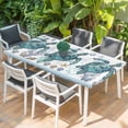 thumbnail image 2 of Coastal Turtle Table Cloths for 4 Foot Rectangle Tables, Nautical Starfish Coral Jellyfish Stripes Patio Waterproof Elastic Fitted Tablecloths, Washable Rectangular Table Cover for Camping, 2 of 8