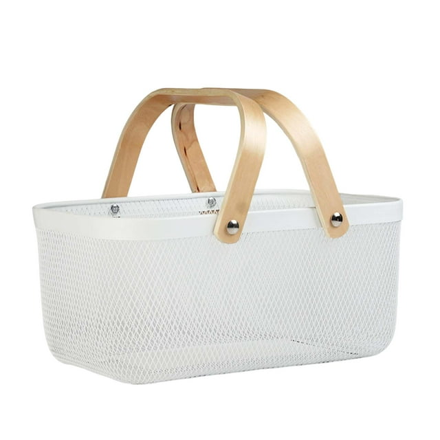de almacenamiento de mano, organizador de alimentos de gran capacidad, de , contenedor de alimentos para Blanco SM SunniMix Cesta de almacenamiento para pícnic