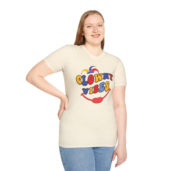 Clown Vibes, Gildan Unisex Softstyle T-Shirt, Funny Graphic Tee, S-3XL