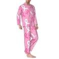 thumbnail image 3 of Bingfone Men'S Pajama Set 2 Piece Loungewear Pjs, Long Sleeve With Pajama Pants-Breast Cancer Awareness (3), 3 of 9