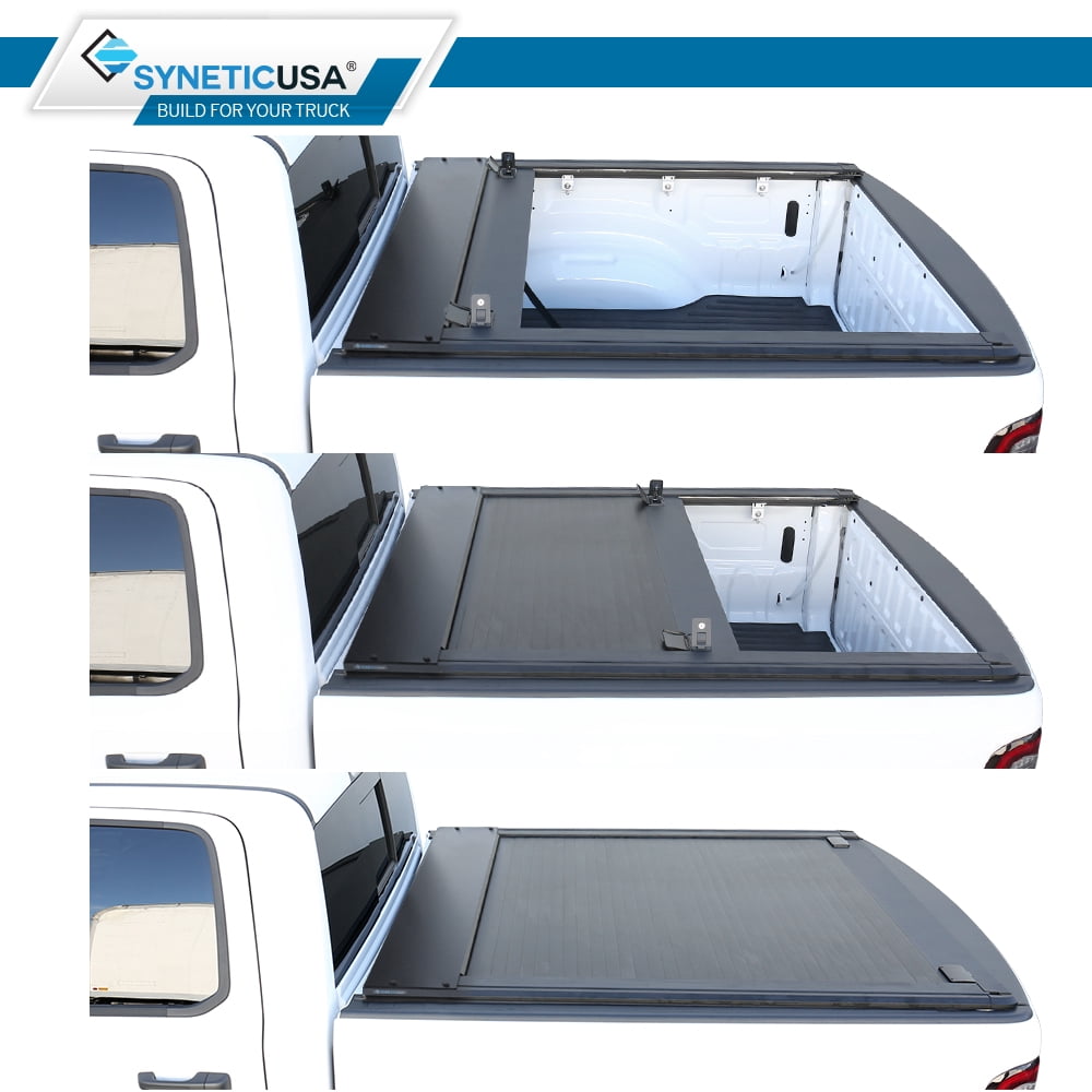 Syneticusa MR Series Retractable T-Slot Rails Hard Truck Bed Cover for 2022-2026 Ford Maverick 4’6” Bed