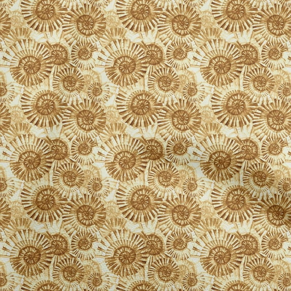 oneOone Polyester Spandex Gamboge Yellow Fabric Ocean Dress Material Fabric Print Fabric By The Yard 56 Inch Wide
