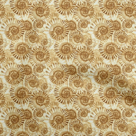 oneOone Polyester Spandex Gamboge Yellow Fabric Ocean Dress Material Fabric Print Fabric By The Yard 56 Inch Wide