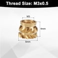 thumbnail image 2 of 50 Packs M3 Threaded Inserts Brass Heat Set Insert M3x4mm, OD 5mm Knurled Insert Nuts, 2 of 6