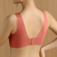 thumbnail image 5 of Womens Seamless Bras, Women's Front Closure Bra One Piece Comfort Wireless Bottom Hem Bras Wide Strap Deep V Bras M-2XL, 5 of 6