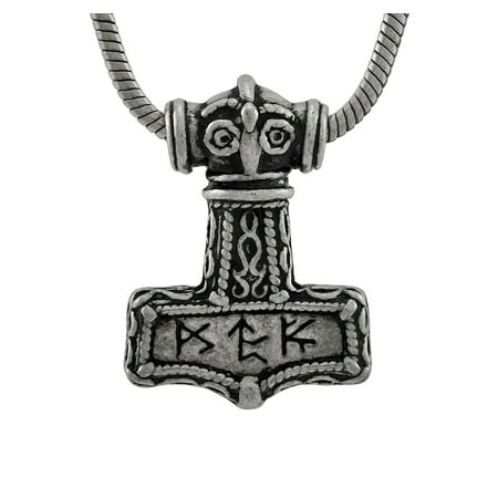 Alchemy Gothic Thor`s Bindrune Hammer Pewter Pendant/Necklace