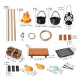 thumbnail image 5 of Zeiwohndc 20Pcs Miniature Camping Scene Set With Realistic Flame Effect And Cooking Tool, 5 of 11