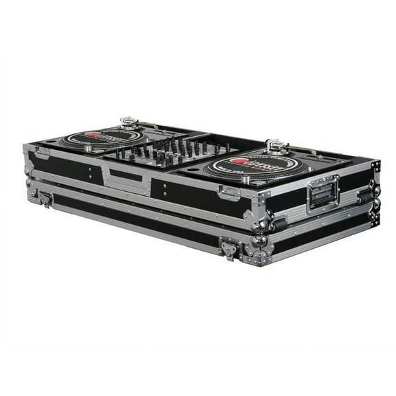 NEW Odyssey FZBM12W 12" Pro DJ Mixer Turntable Battle Mode Flight Case w/ Wheels