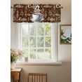 thumbnail image 2 of Valances for Windows Coffee Cup Rod Pocket Cafe Window Treatments Valance Curtains for Kitchen Bathroom Laundry Basement Windows 60"x14", 2 of 9