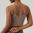 thumbnail image 3 of AherBiu Workout Tank Tops for Women Low Cut Cowl Neck Crossover Racerback Cropped Athletic Tshirt with Built in Bra, 3 of 5