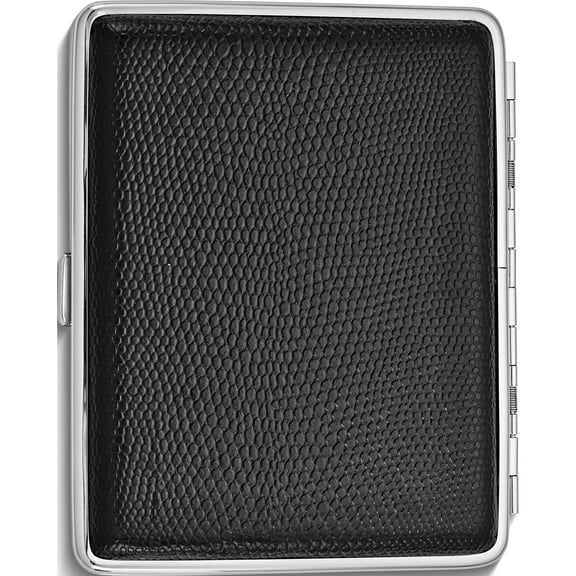 Fashion Blk Lthr Lizard Texture (Holds 20-100mm) Cigarette/Card Case (3.75 X 3.75) Made In China gm4995