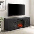 thumbnail image 2 of Crosley Furniture Gordon Wood TV stand for TVs up to 58" w/ Fireplace in Black, 2 of 14
