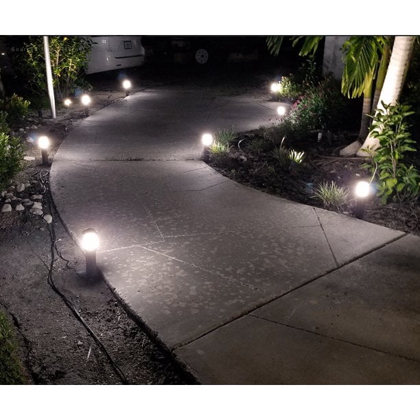 LEONLITE 18 Pack LED Landscape Light, 3W 12V Low Voltage Pathway Lights Outdoor Waterproof Garden Lights for Driveway Sidewalk 4000K Cool White -