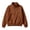Brown, variant on Women's Fleece Quarter Zip Sweatshirts Mock Neck Long Sleeve Pullover Tops Comfort Oversized Hoodies Casual Trendy Shirts sudaderas para mujer Light Ashy S