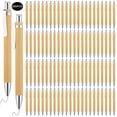 thumbnail image 1 of SATINIOR 200 Pcs Bamboo Ballpoint Pens, Wooden Retractable Ballpoint Pen, Black Ink, 1mm Pen, Sustainable, Stylish, Practical, Widely Applicable, 1 of 7