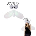 thumbnail image 2 of Halloween insect costume wings,fly fancy dress prop, iridescent glitter cosplay accessory, carnival stage performance decor, adult party dress up, spooky theme photo booth prop, foldable costume gift, 2 of 5