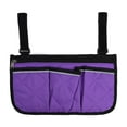 thumbnail image 1 of Sac de Rangement pour Accoudoir de Chaise de Camping Sac Latéral pour Fauteuil Roulant avec Bande Réfléchissante Violet, 1 of 9