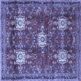 thumbnail image 1 of Ahgly Company Machine Washable Indoor Square Persian Blue Traditional Area Rugs, 6' Square, 1 of 4